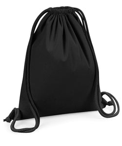 Gymsac de algodón orgánico premium | Negro