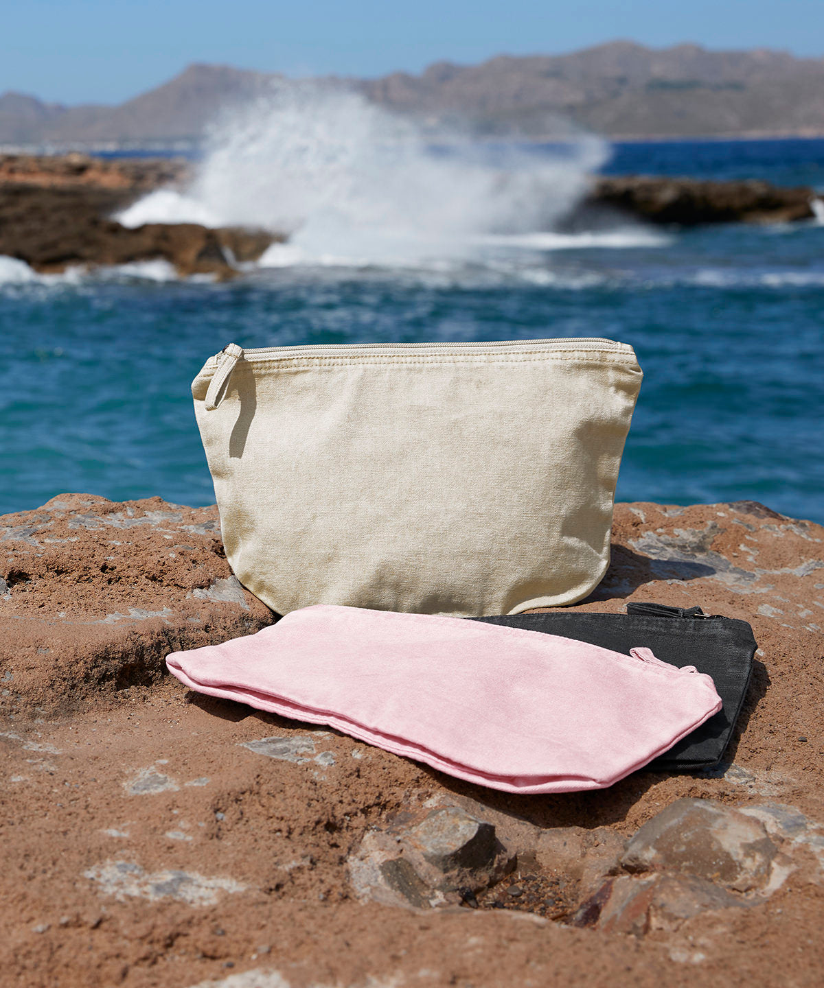 Bolsa de accesorios teñida en prenda | Agua Vintage