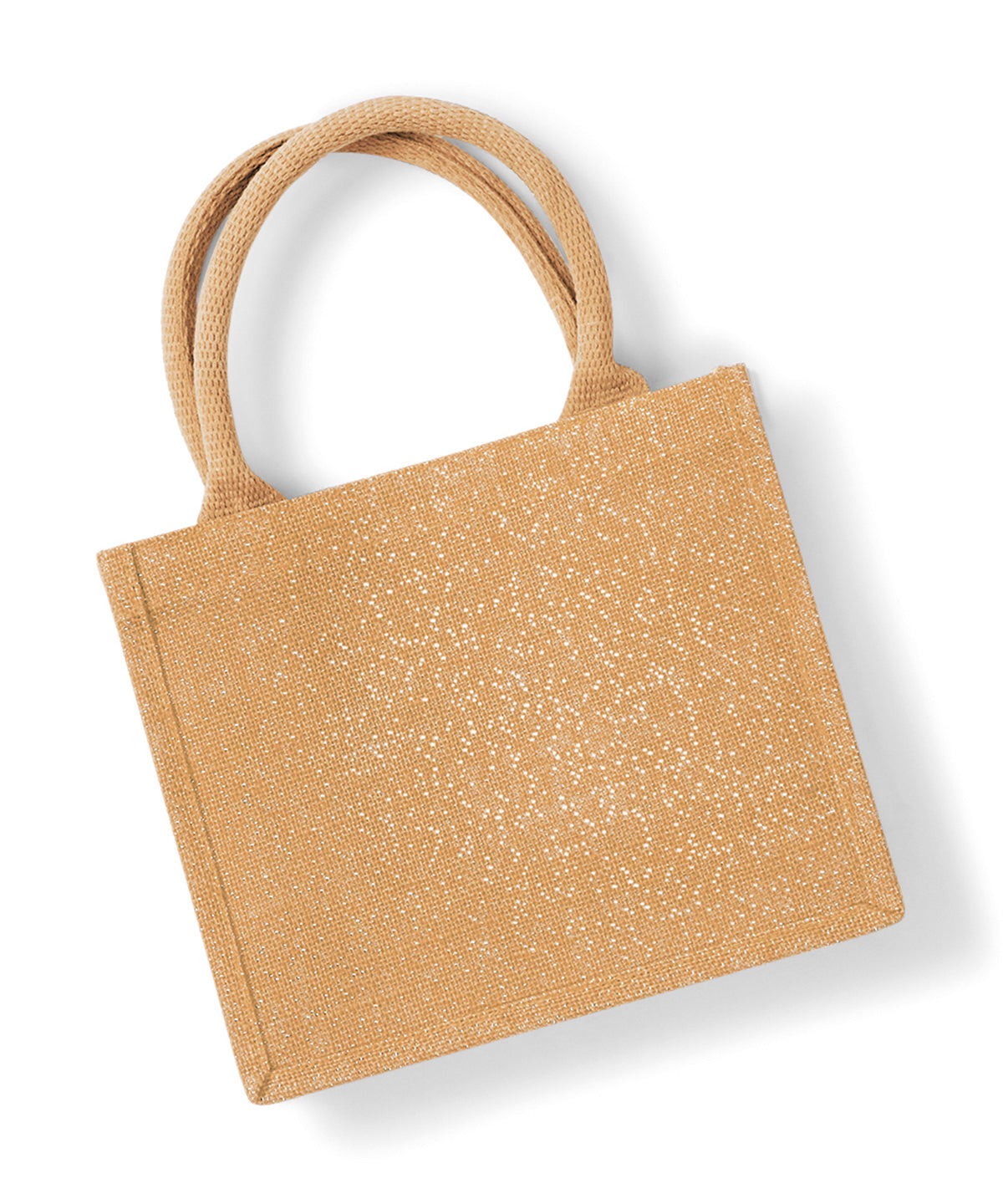 Bolsa de regalo mini de yute brillante | Oro Natural