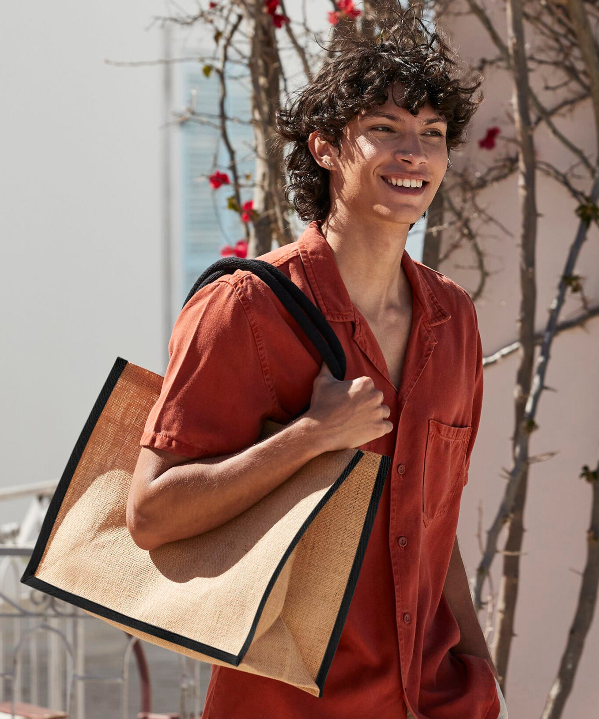 Klassischer Shopper aus gestärkter Naturjute | Natur