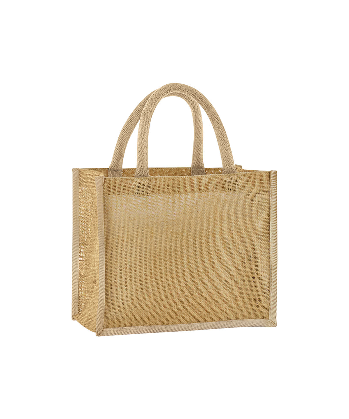 Bolso de yute natural almidonado midi | Natural