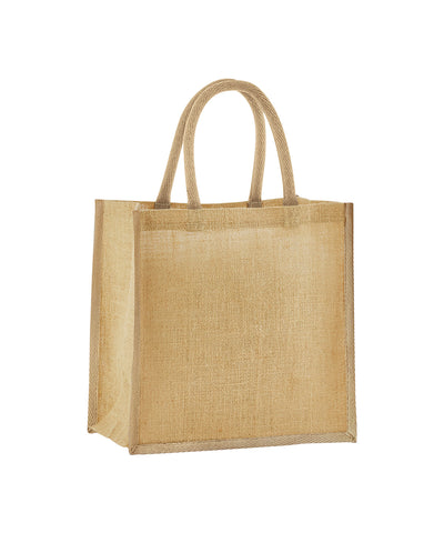 Bolsa de regalo mini de yute almidonado natural | Natural