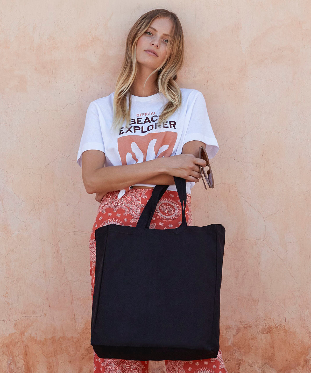 Bolso clásico de algodón de comercio justo | Negro