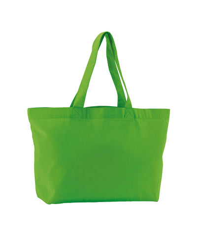 Bolsa de compra de sarga orgánica EarthAware® | Verde Manzana