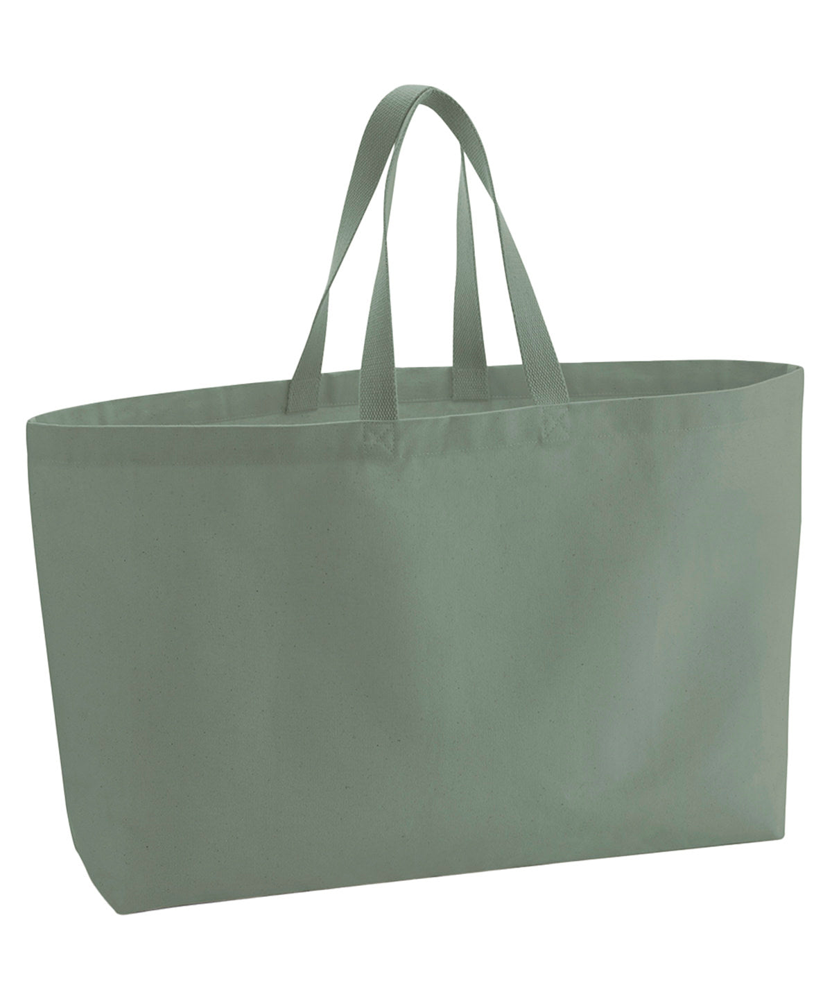 Bolso tote de lona extragrande | Verde Empolvado