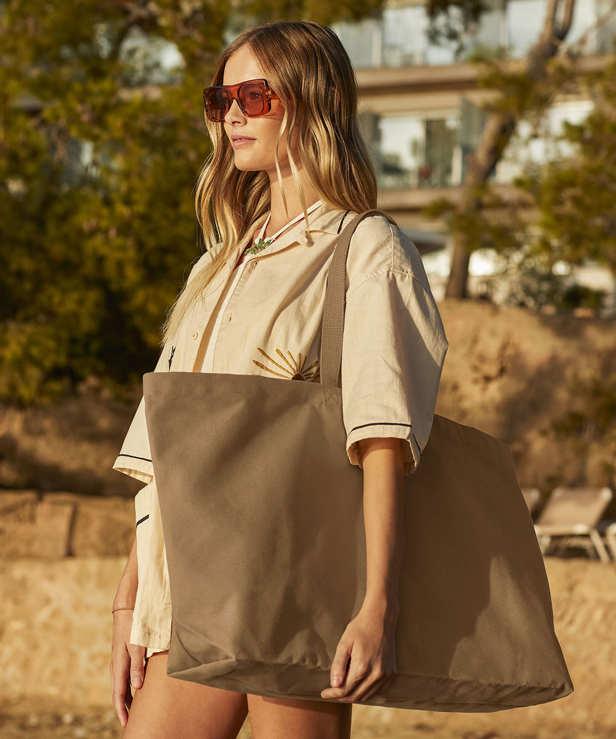 Bolso tote de lona extragrande | Gris Grafito