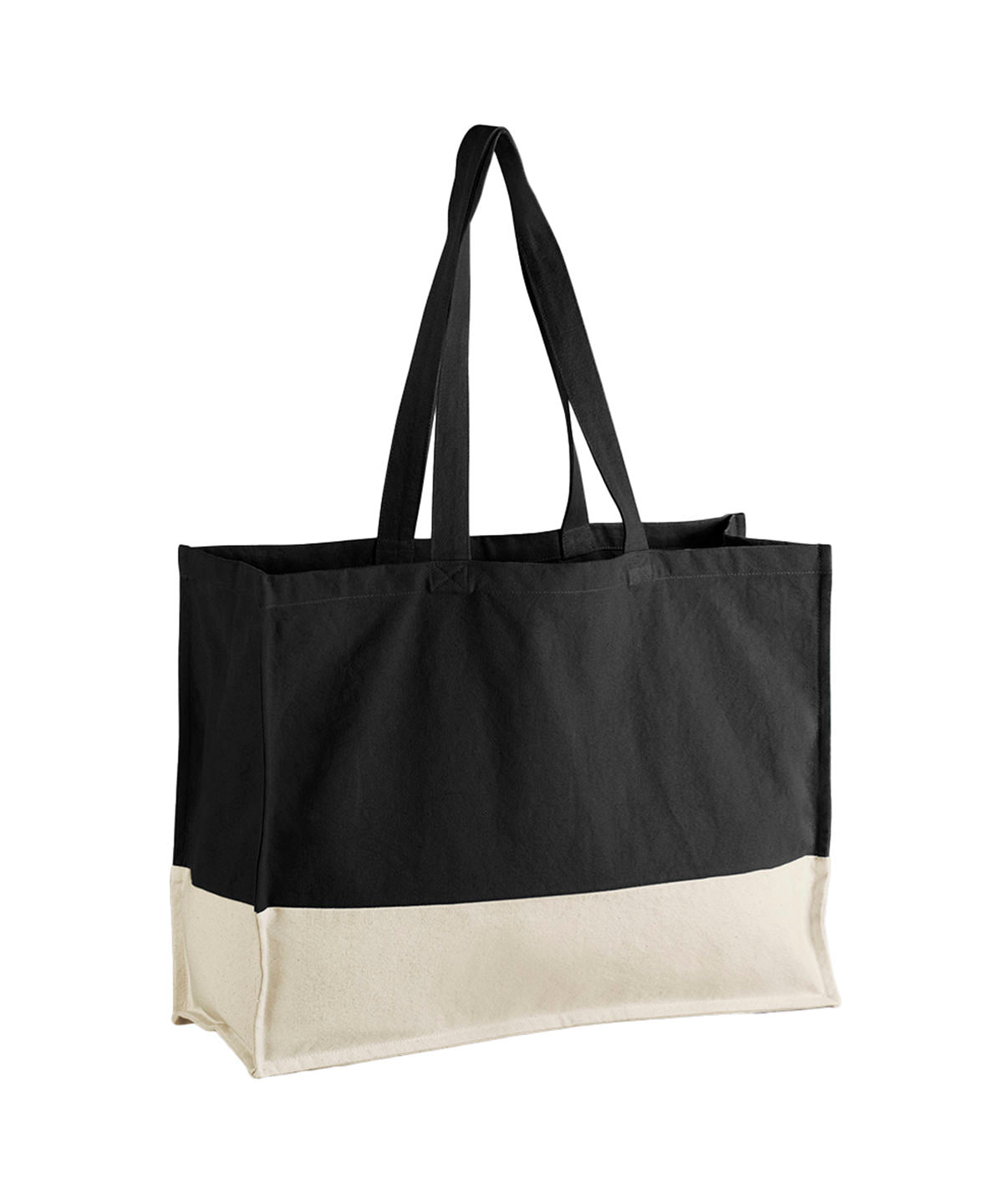 EarthAware® bolso shopper orgánico a contraste | Negro/Natural