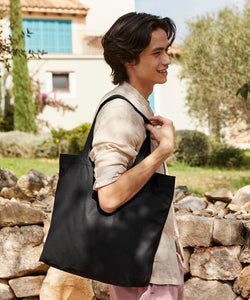 Bolso maxi de algodón reciclado | Negro