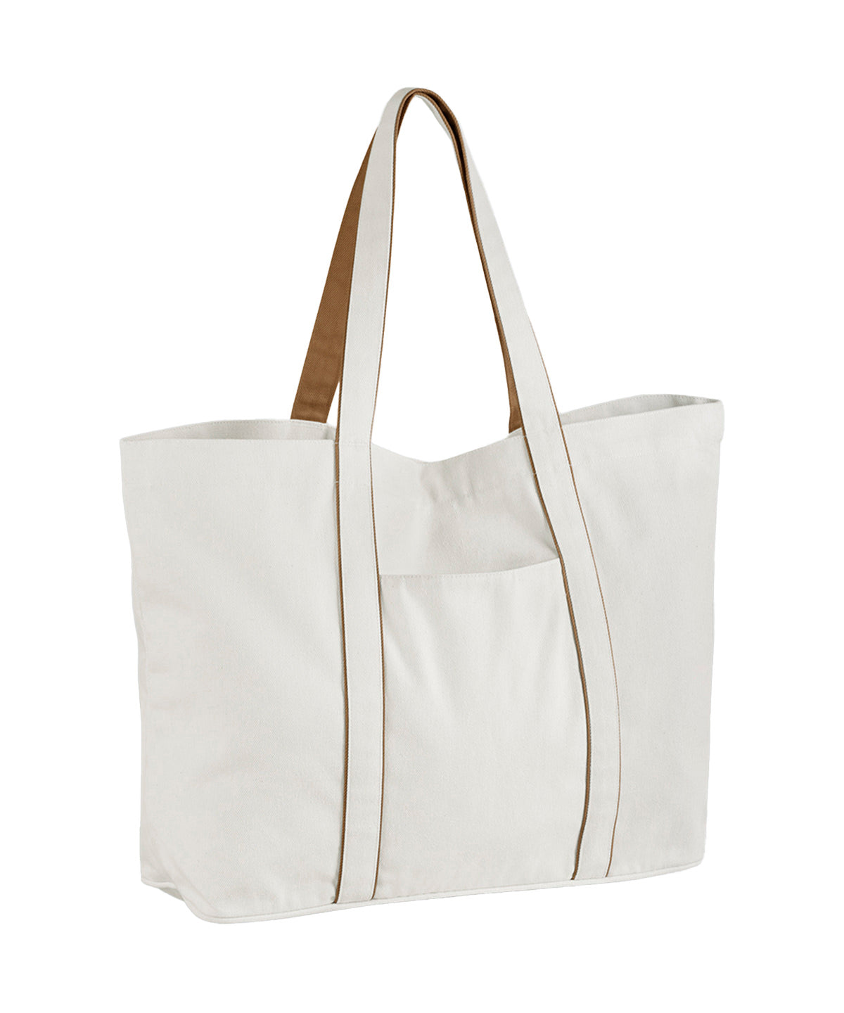 Bolso grande Courtside | Blanco Suave/Caramelo