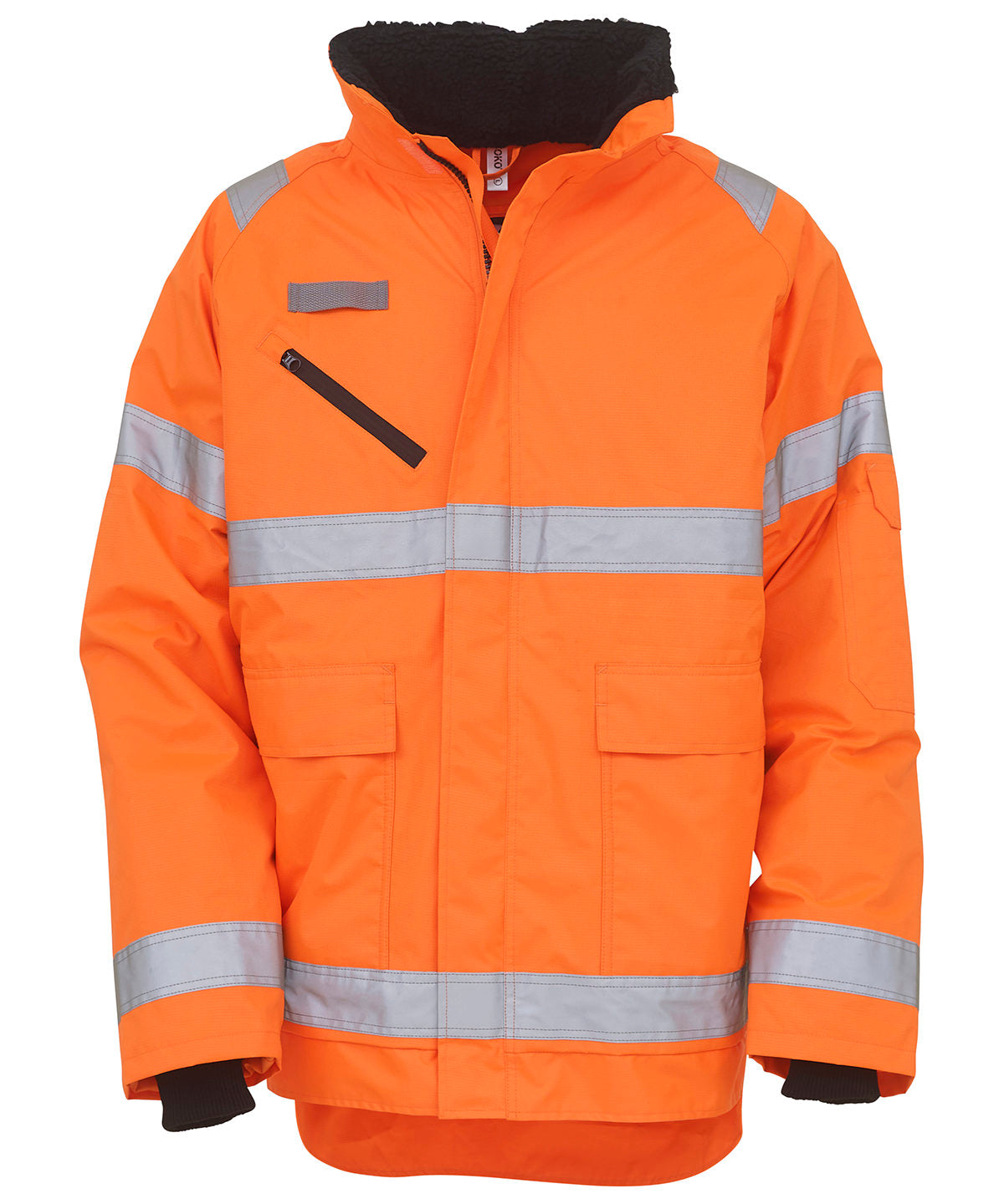 Chaqueta de tormenta Hi-vis Fontaine (HVP309) | Naranja Claro