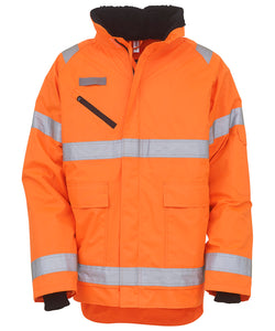 Chaqueta de tormenta Hi-vis Fontaine (HVP309) | Naranja Claro