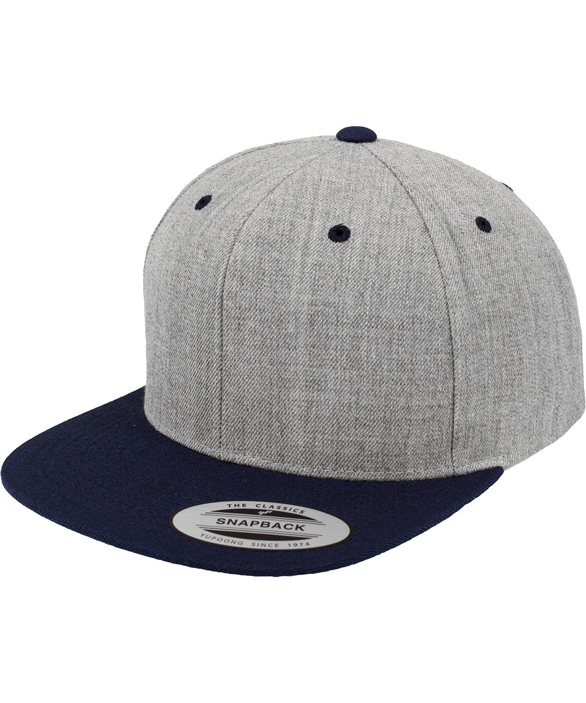 La clsica gorra snapback de 2 tonos (6089MT) | Gris Marengo/Marino