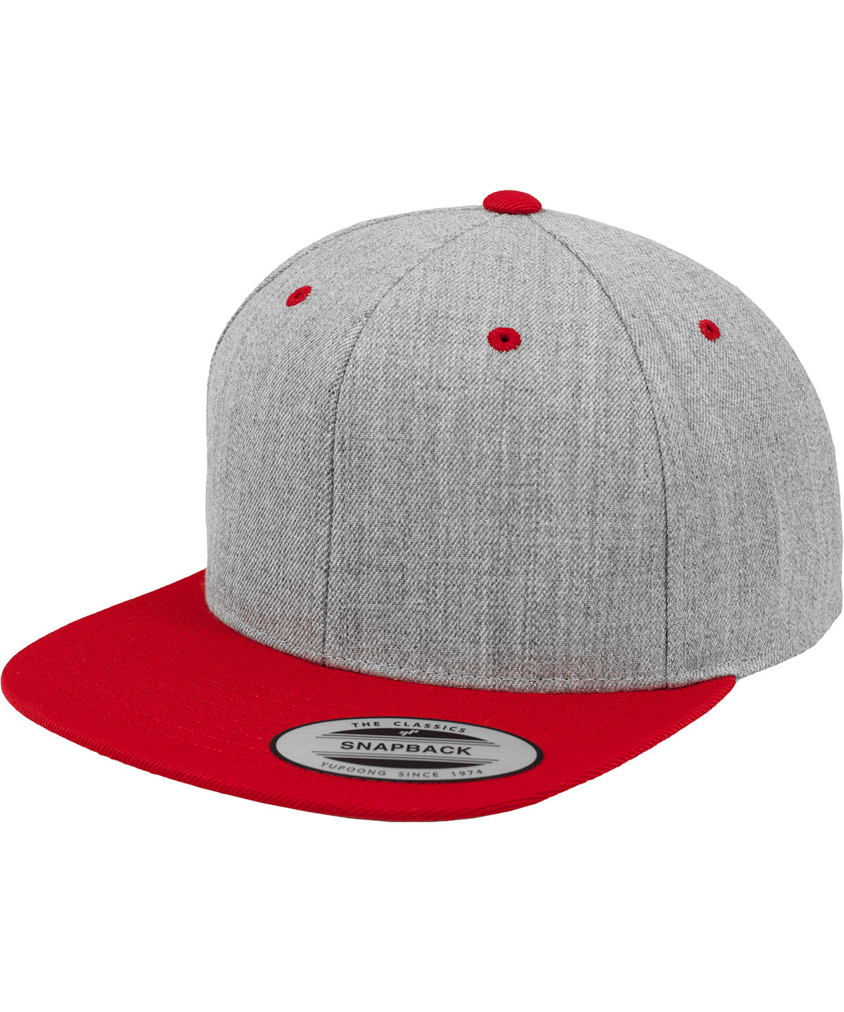 La clsica gorra snapback de 2 tonos (6089MT) | Rojo Brezo