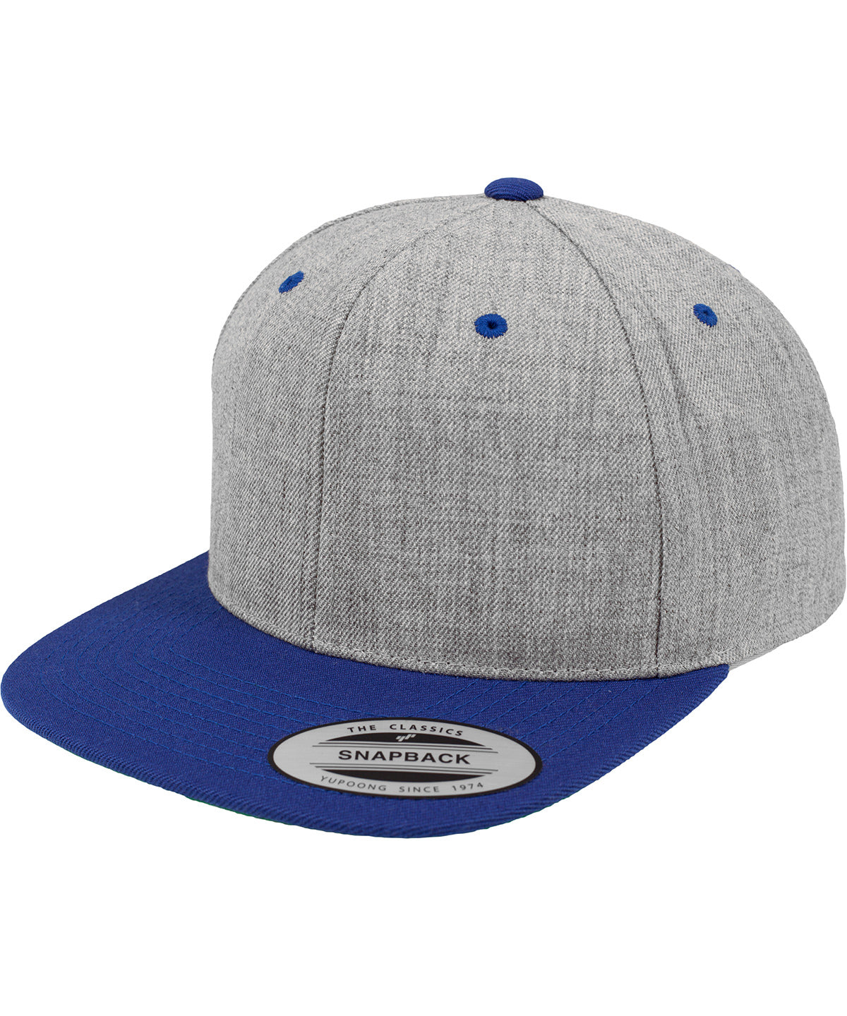 La clsica gorra snapback de 2 tonos (6089MT) | Brezo/Azul Royal