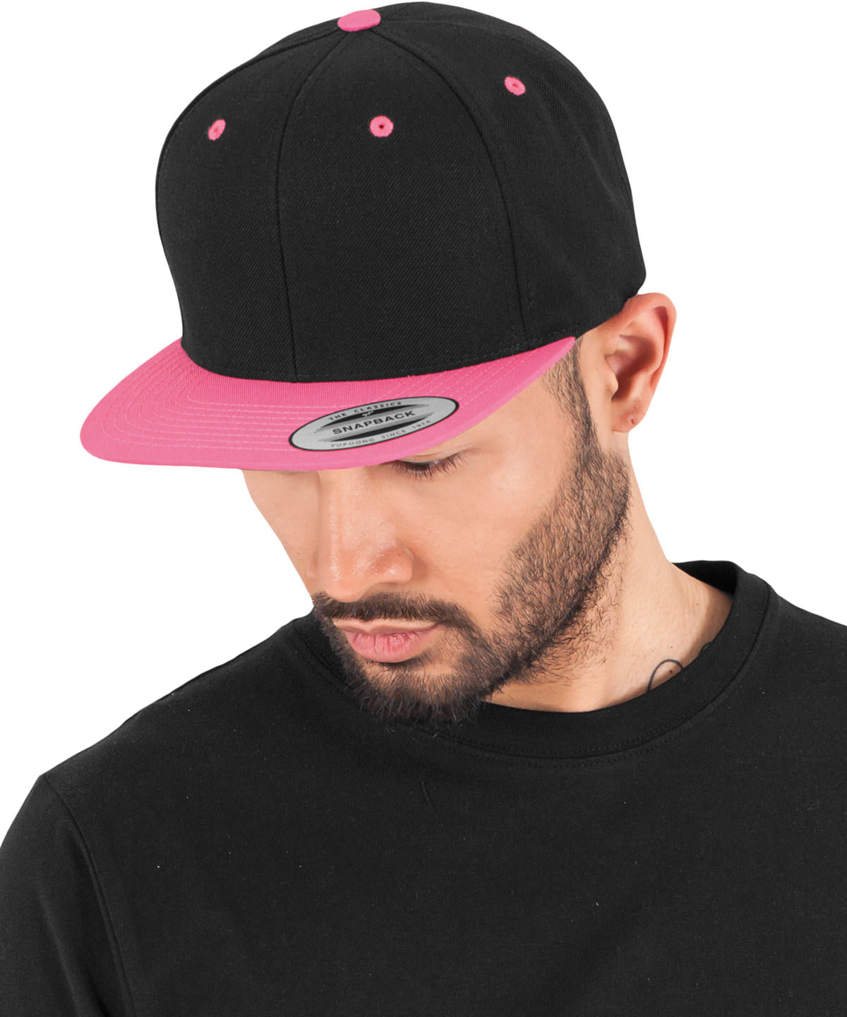 La clsica gorra snapback de 2 tonos (6089MT) | Antracita/Negro