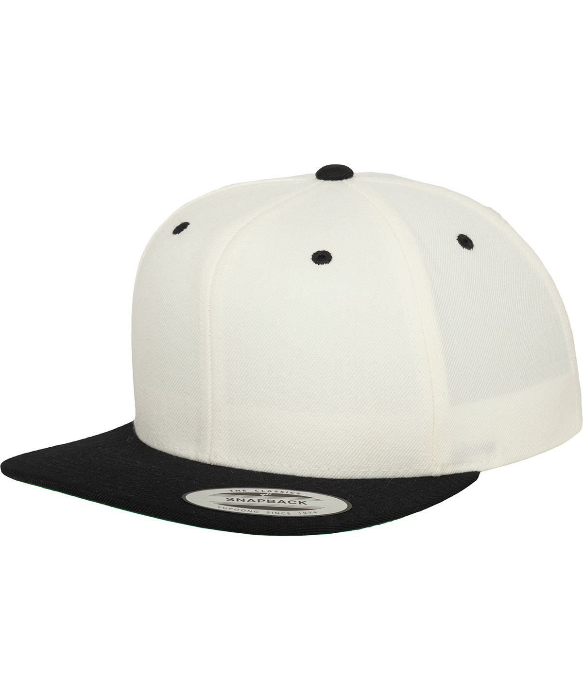 La clsica gorra snapback de 2 tonos (6089MT) | Natural/Negro