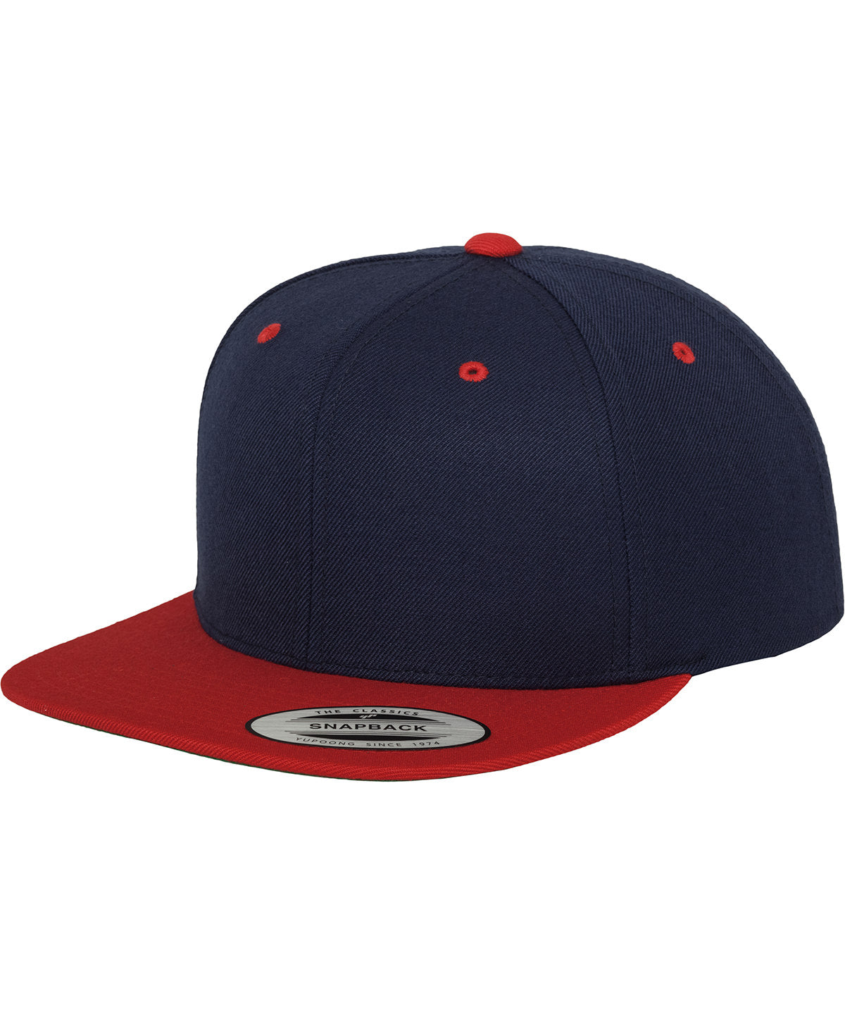 La clsica gorra snapback de 2 tonos (6089MT) | Azul Marino/Rojo