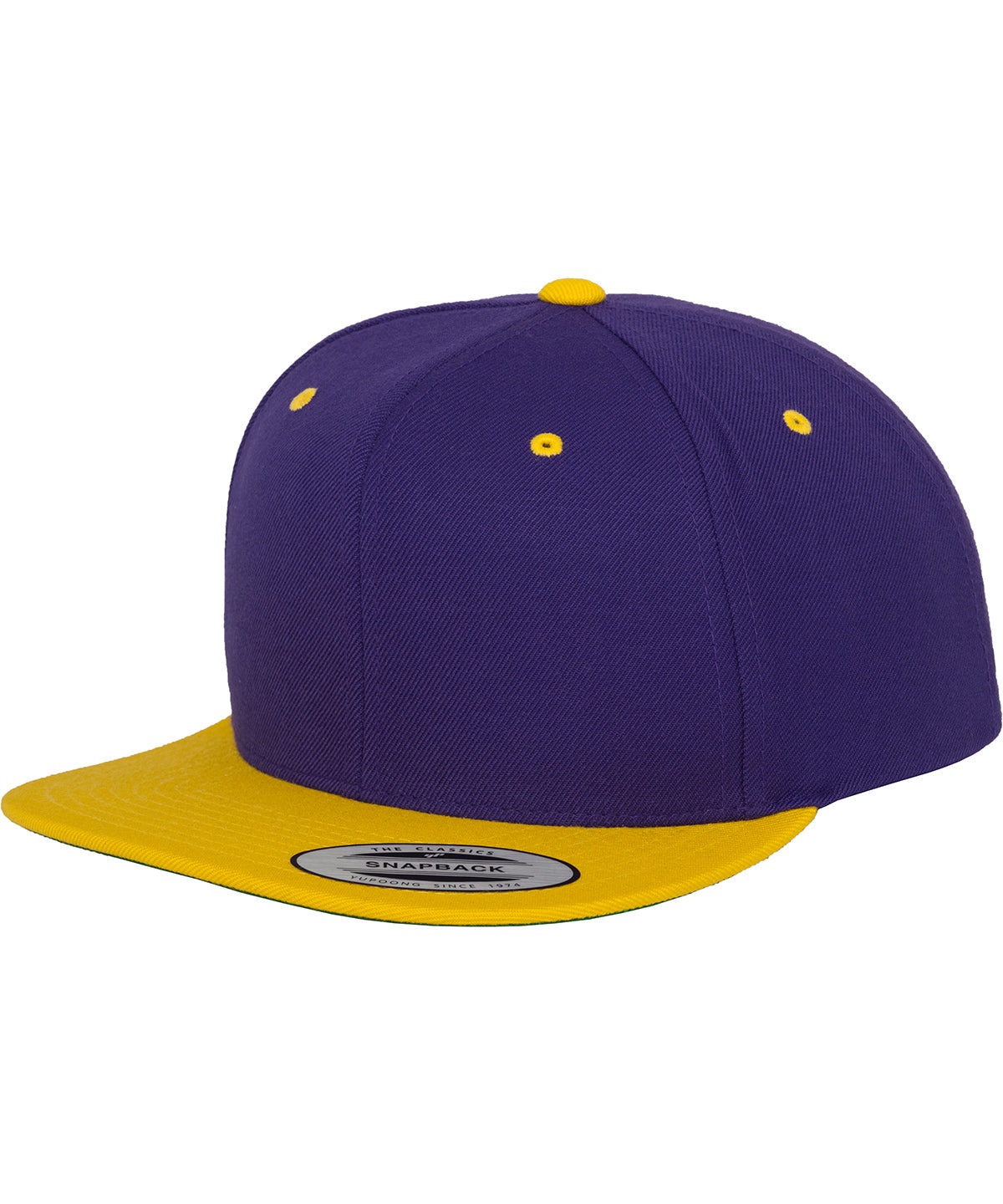 La clsica gorra snapback de 2 tonos (6089MT) | Morado/Oro