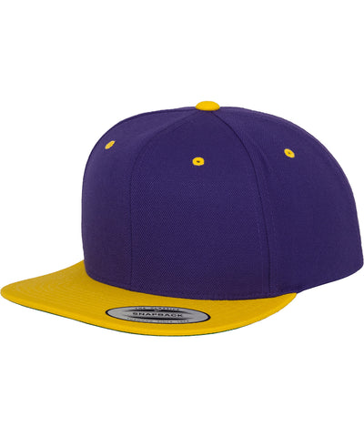 La clsica gorra snapback de 2 tonos (6089MT) | Morado/Oro
