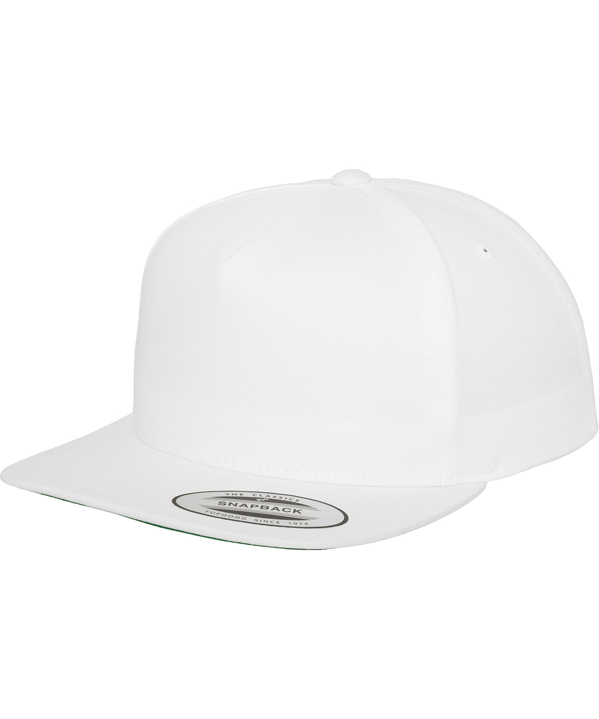 Klassische 5-Panel Snapback-Kappe (6007) | Weiß