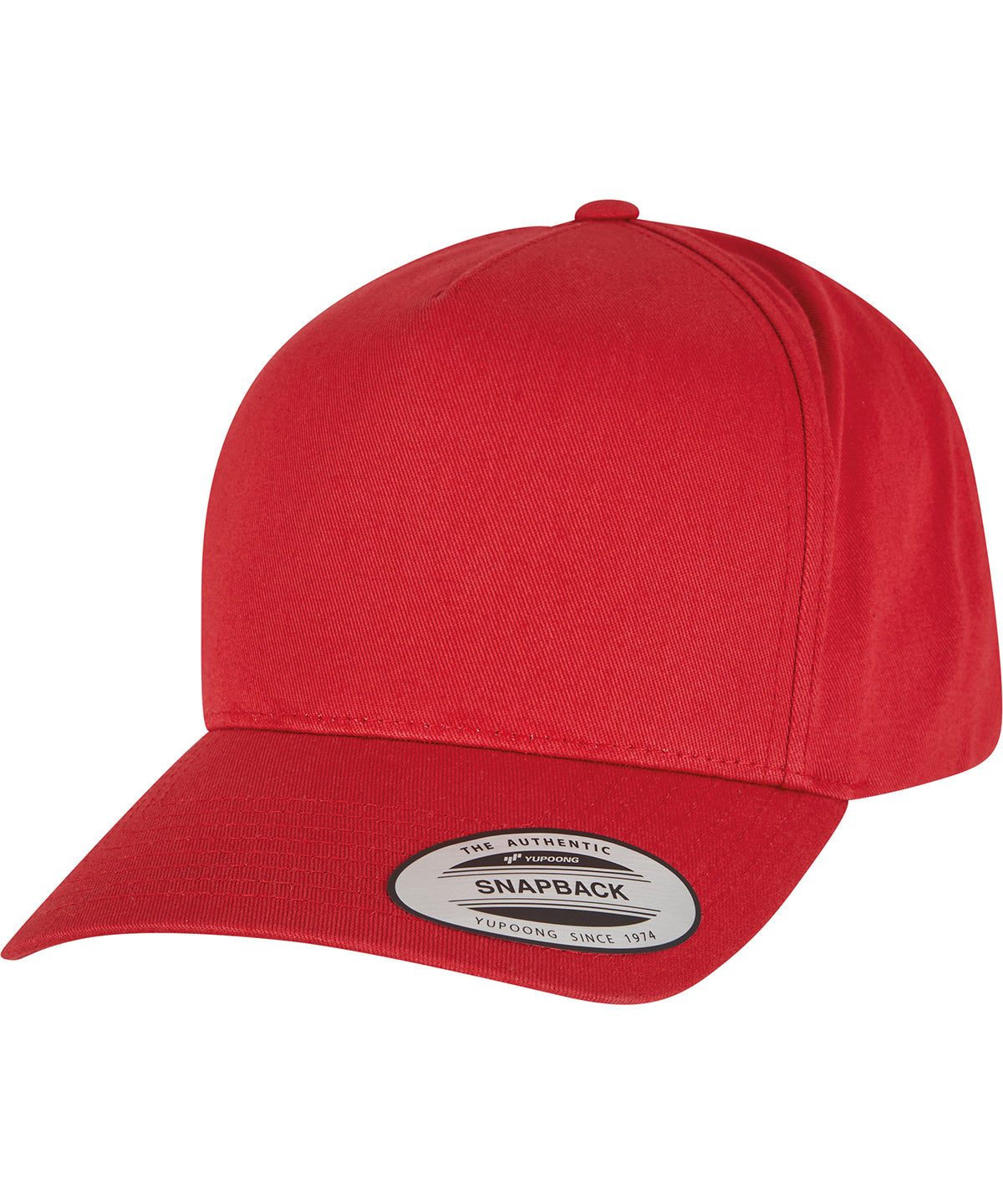 Klassische 5-Panel Curved Snapback Cap (7707) | Red Mars