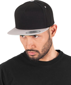 Casquette snapback classique à 5 panneaux (6007T) | Nègre/Plaine