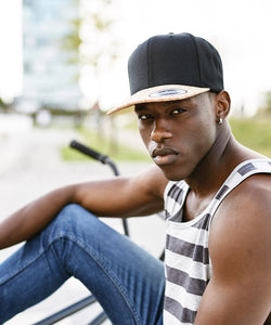 Casquette snapback de chapeau (6089CO) | nègre