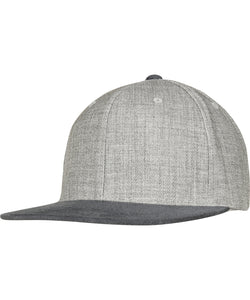 Gorra snapback de terciopelo melange (6089VM) | Gris/Gris