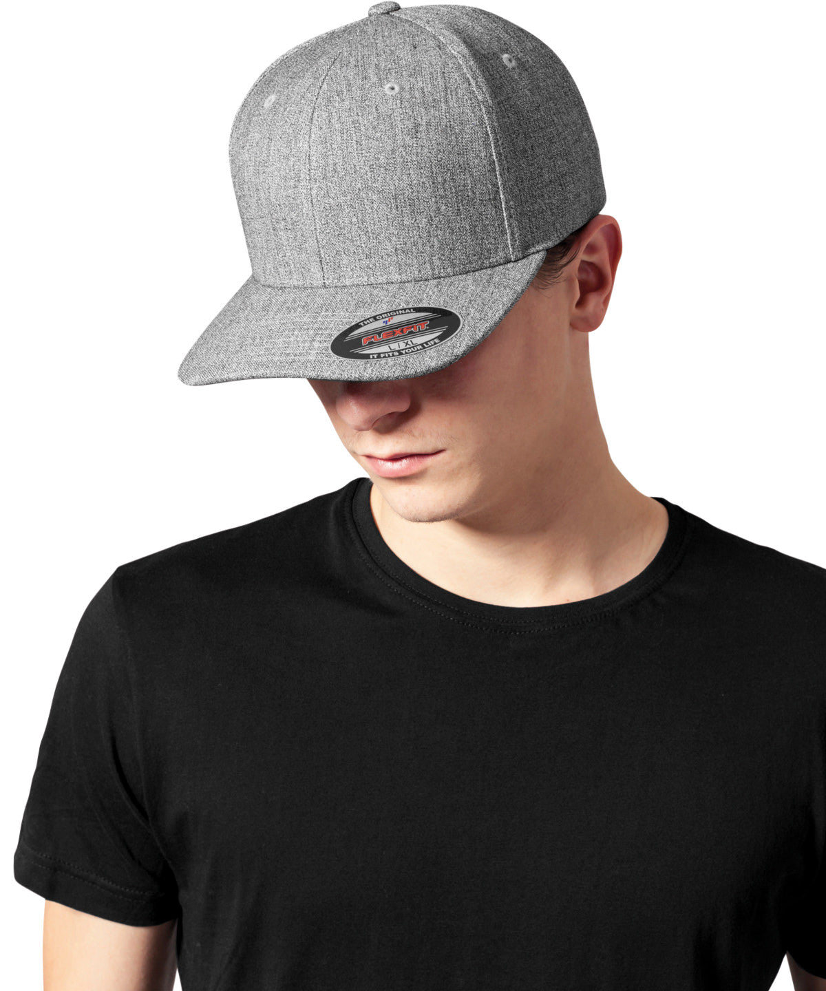 Gorra Flexfit lisa (6277PS) | Gris Jaspeado