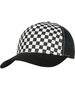 Retro Checkered Trucker (6506CB) | Schwarz/Weiß