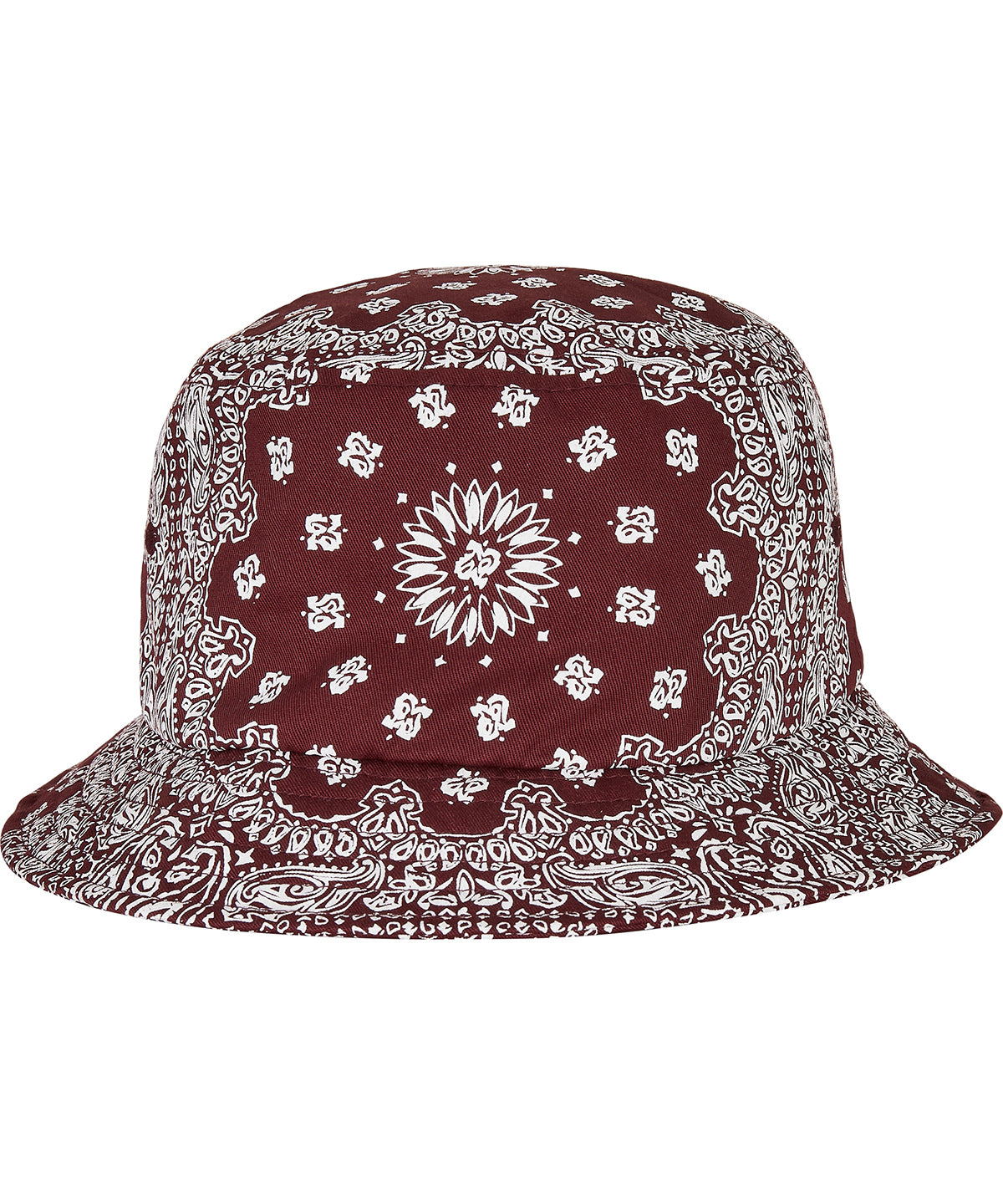 Bucket Hat mit Bandana-Print (5003BP) | Kirsche/Weiß
