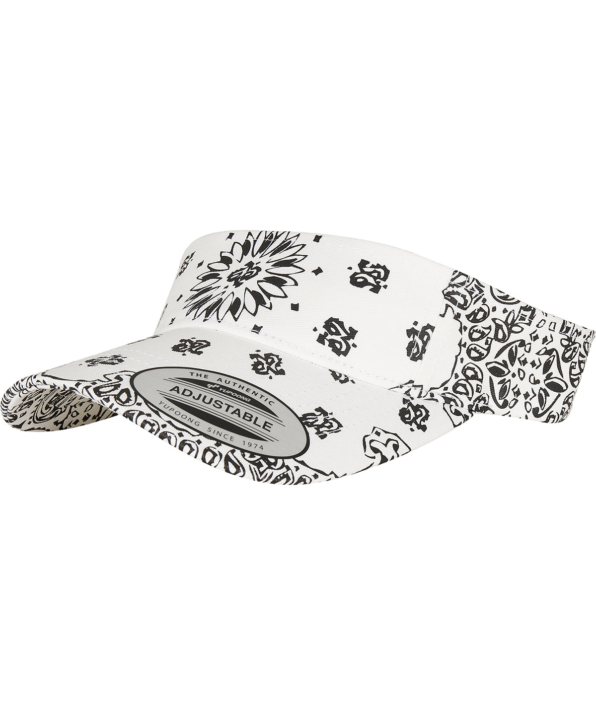 Bedrucktes Bandana-Visier (8888BP) | Weiß