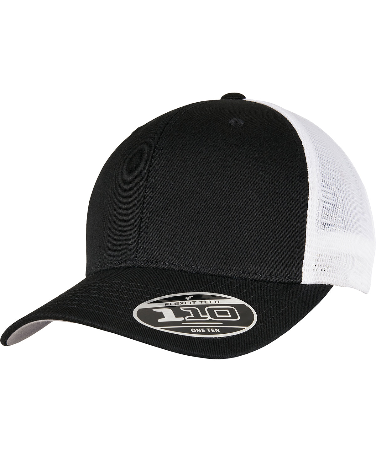110 Two-Tone Mesh Cap (110MT) | Schwarz/Weiß