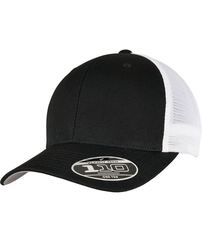 110 Two-Tone Mesh Cap (110MT) | Schwarz/Weiß