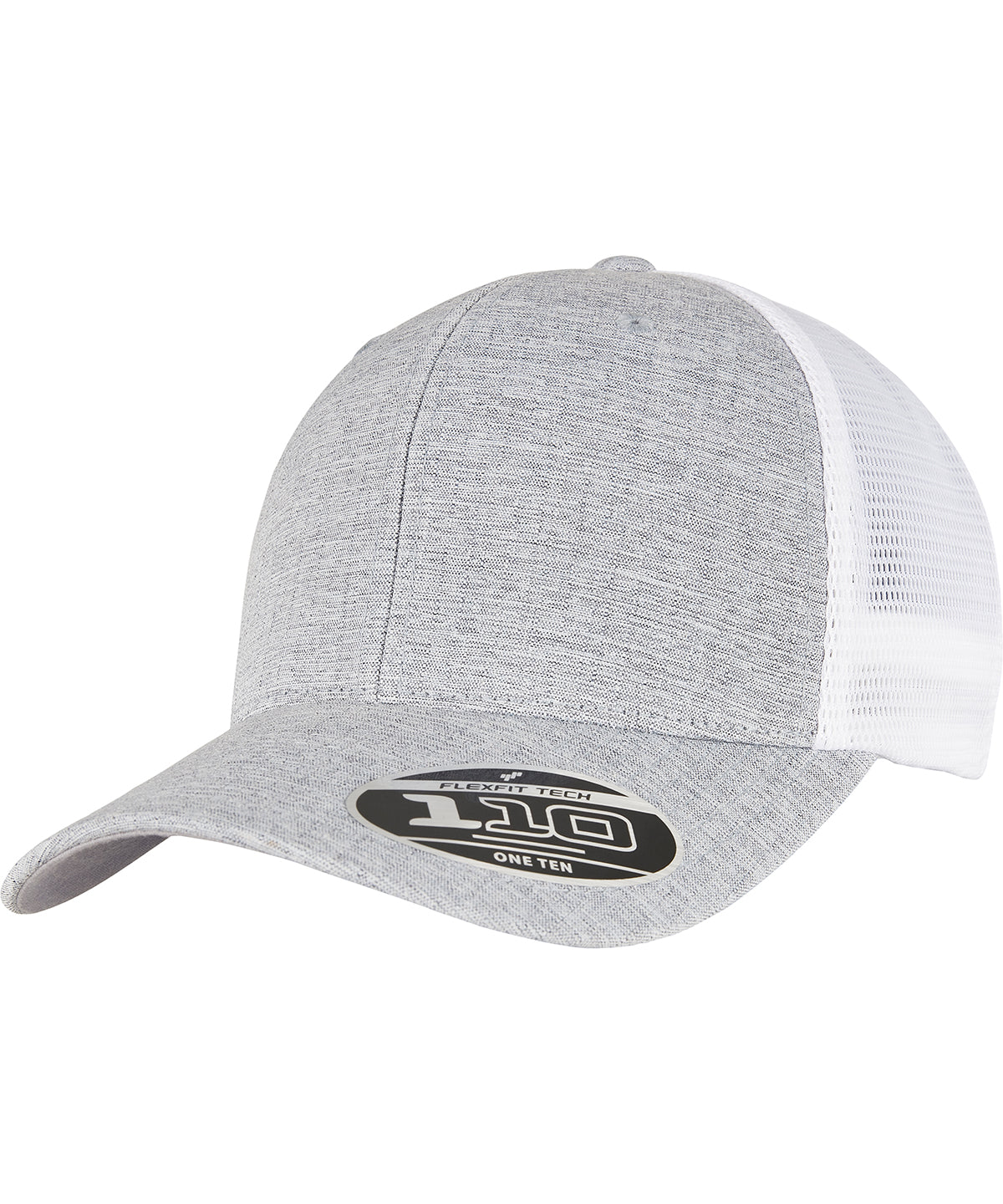 110 Two-Tone Mesh Cap (110MT) | Silber Heather/Weiß