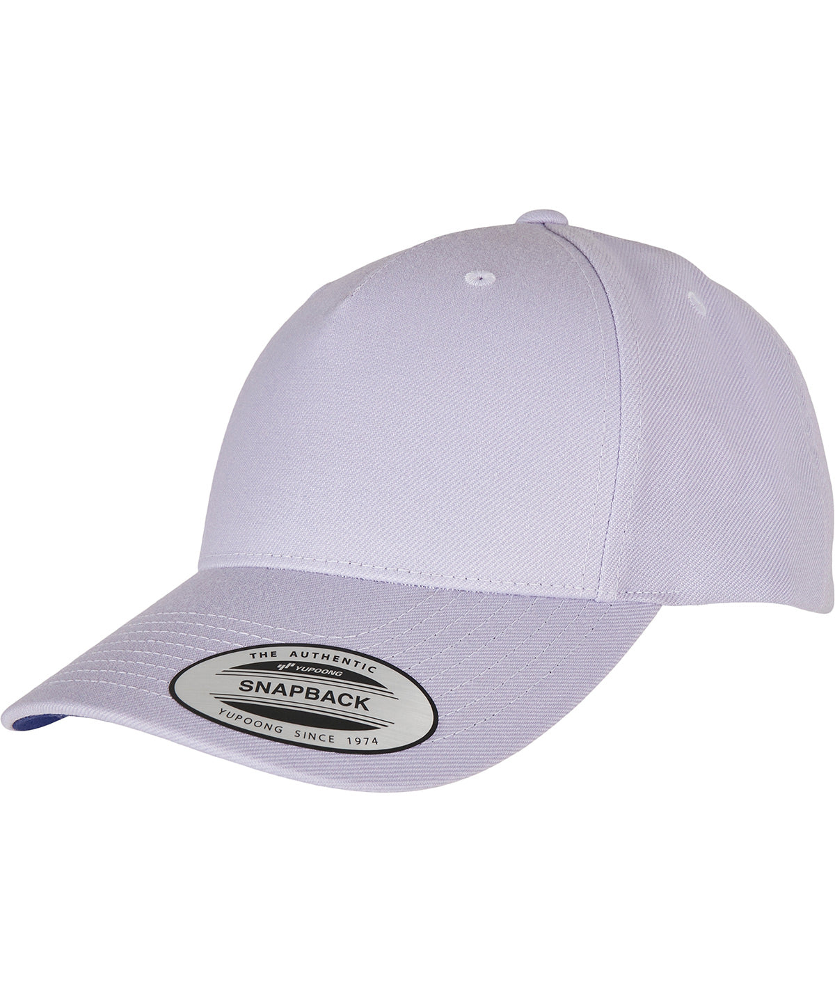 YP Classics Premium 5-Panel Curved Brim Snapback Cap (5789M) | Hellviolett