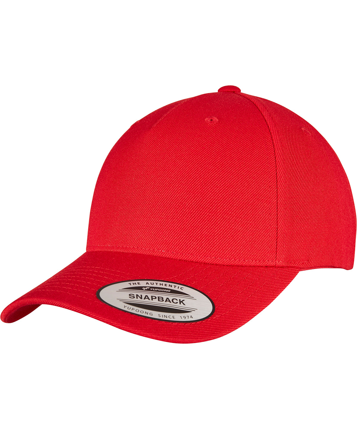 YP Classics 5-Panel Premium Curved Brim Snapback Cap (5789M) | Rot