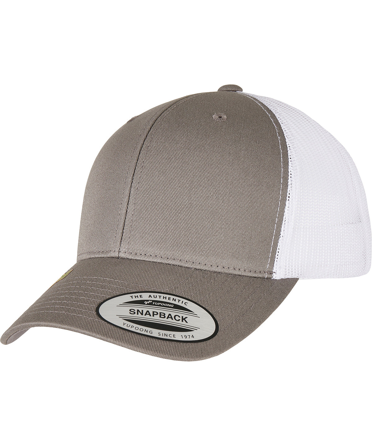 Gorra de camionero retro reciclada de YP classics 2 tonos (6606RT) | Grisceo/Blanco