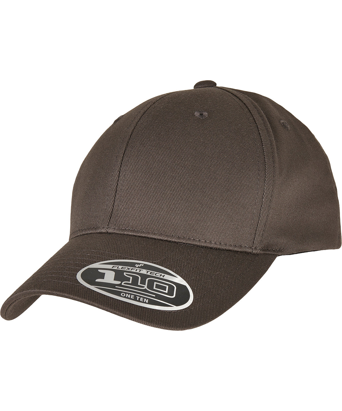 Flexfit 110 Curved Brim Snapback Cap | Dunkelgrau