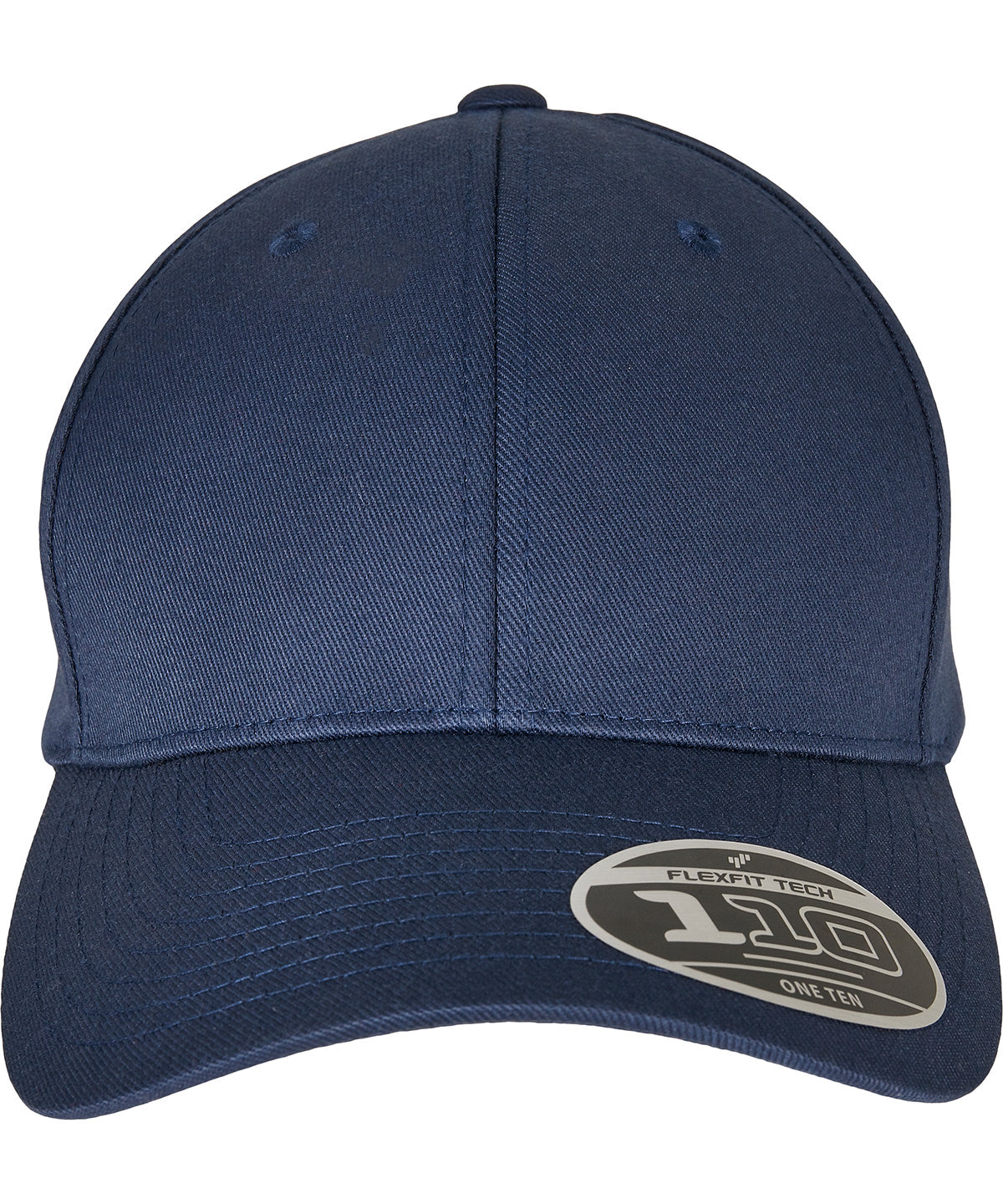Flexfit 110 Curved Brim Snapback Cap | Schwarz