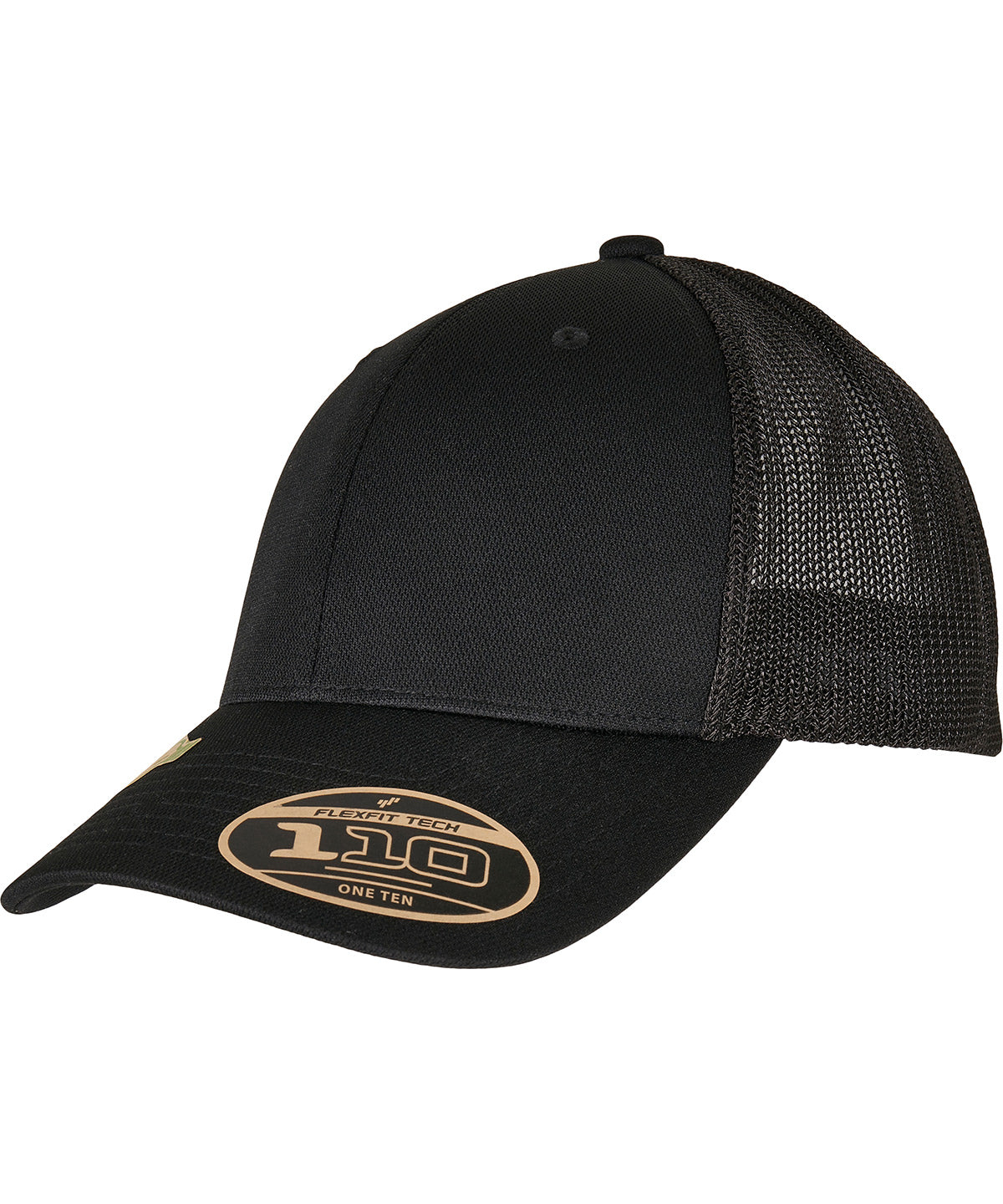 Recycelte Alpha Shape Trucker Cap 110 (110RA) | Schwarz