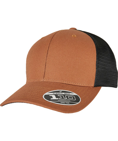 110 Gorra de camionero de lona estructurada (110ST) | Tofee/Negro