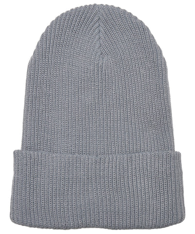 Gorro de punto acanalado con hilo reciclado (1504RY) | Gris