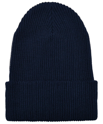 Gorro de punto acanalado con hilo reciclado (1504RY) | Azul Marino