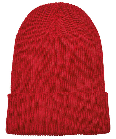Gorro de punto acanalado con hilo reciclado (1504RY) | Rojo