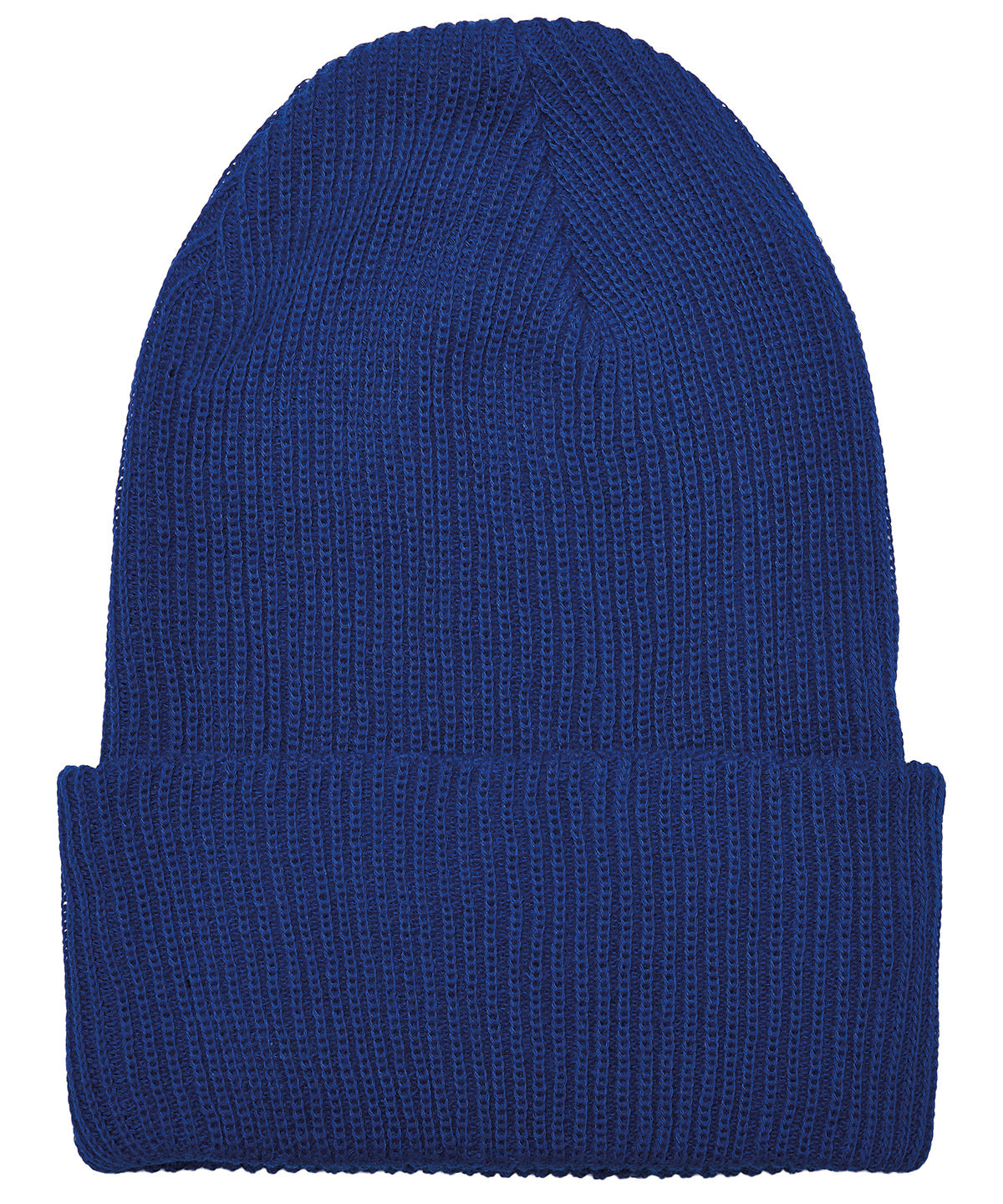 Gorro de punto acanalado con hilo reciclado (1504RY) | Azul Verdadero