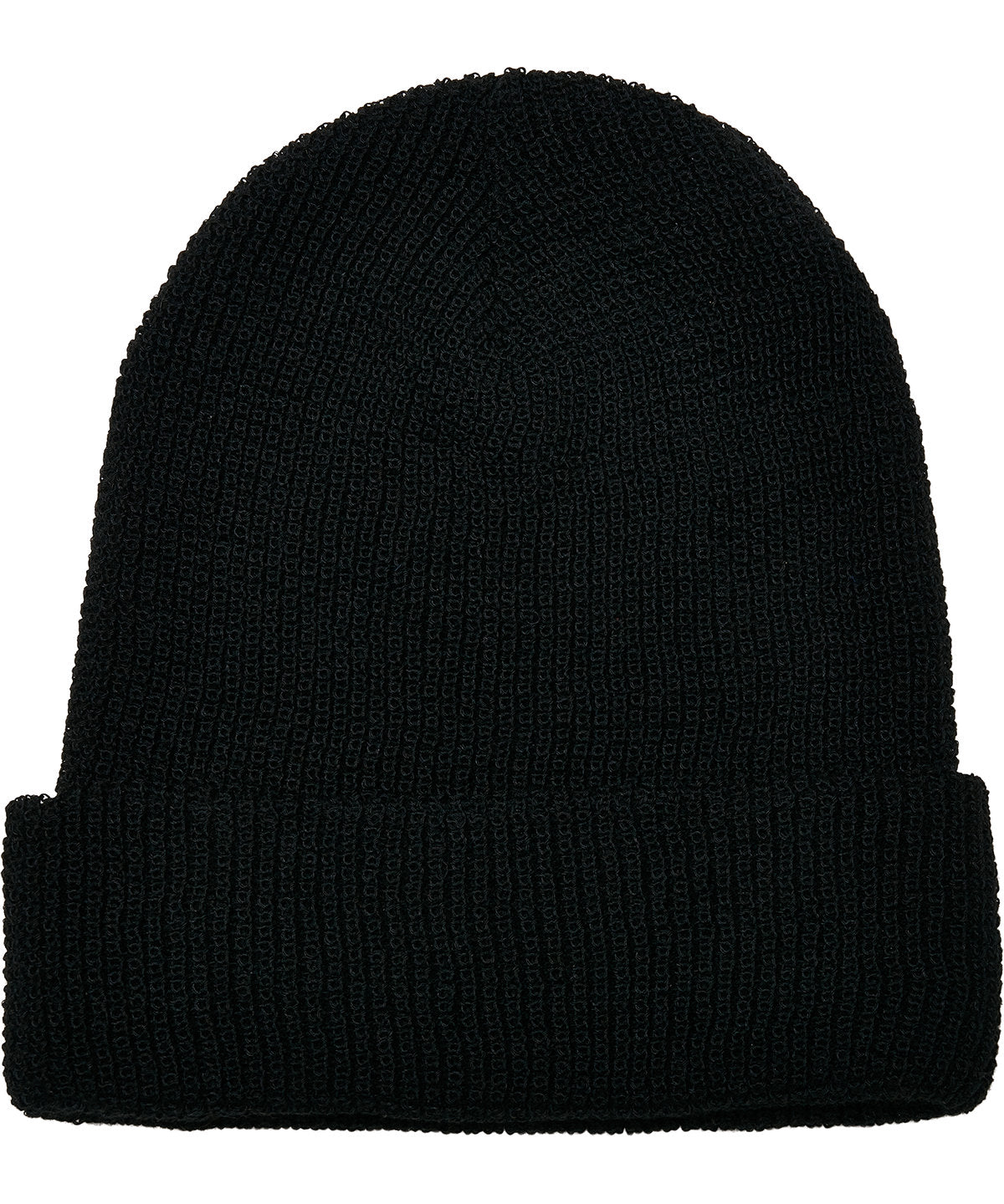 Gorro de punto de gofre con hilo reciclado (1505RY) | Negro