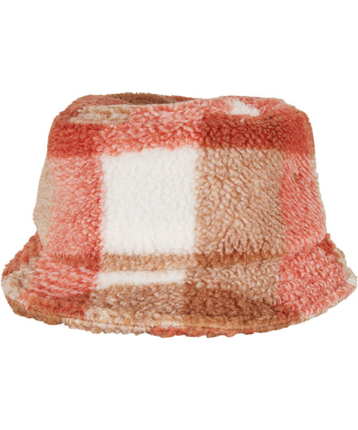 Gorro de cubo de cuadros Sherpa (5003SC) | Arène Blanca/Caramelo