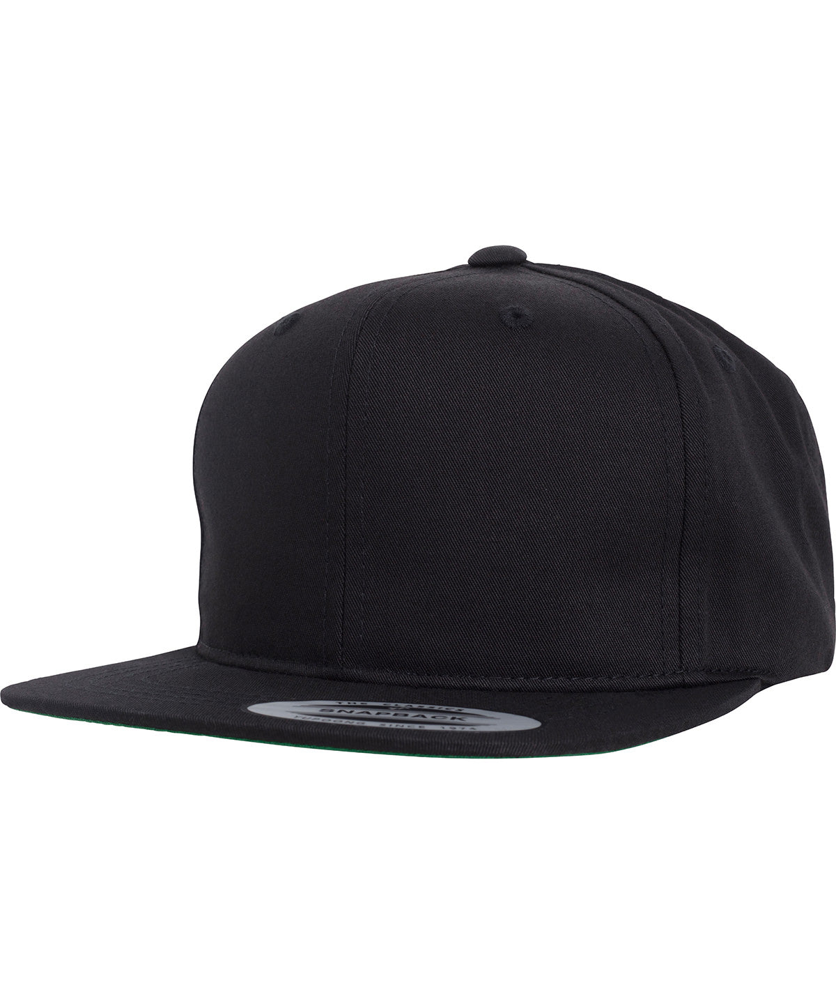 Gorra juvenil de estilo profesional con cierre de broche de sarga (6308) | Negro