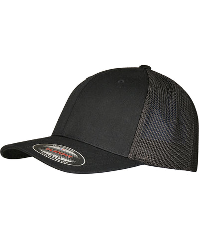 Flexfit trucker de malla reciclada (6511RM) | Negro/Negro